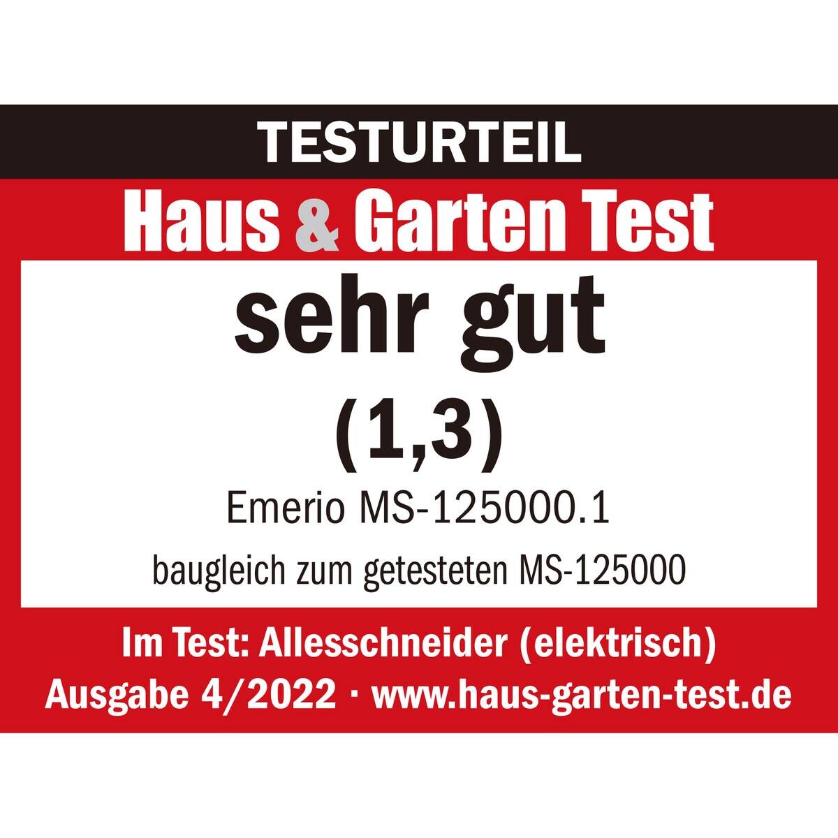 Emerio Allesschneider MS-125000.1 schwarz Kunststoff Edelstahl B/H/T: ca. 19,6x25x33 cm