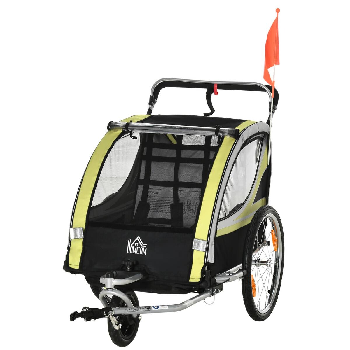 HOMCOM Fahrrad-Zubehör gelb gelb B/H/L: ca. 75x142x101 cm