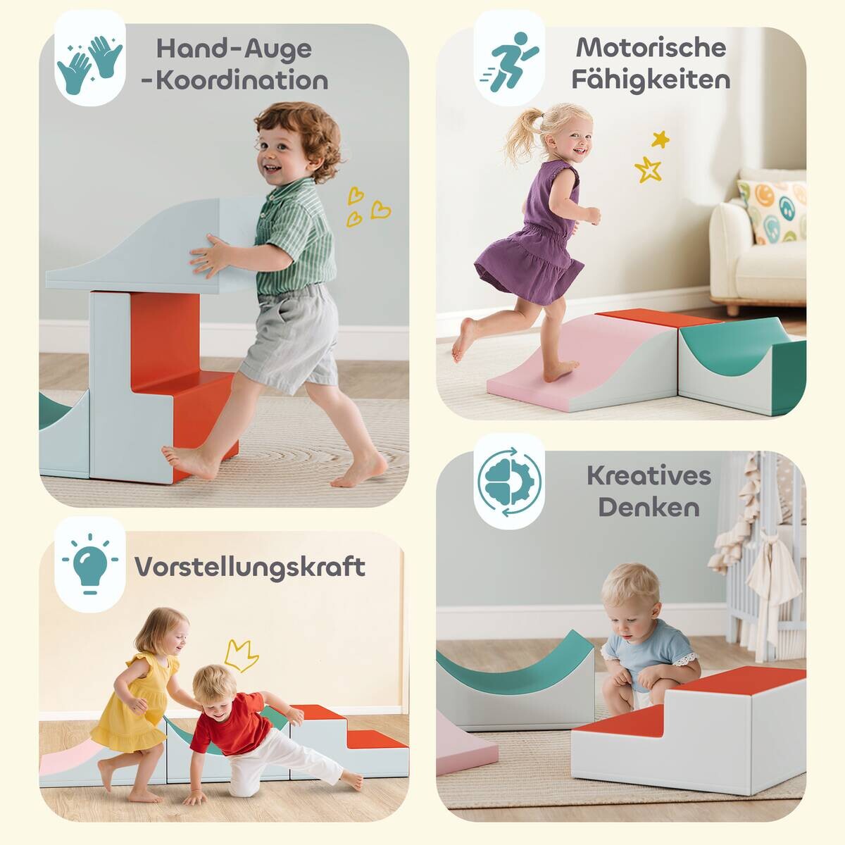 AIYAPLAY Schaumstoffbausteine B/H/L: ca. 45,7x20,3x141 cm