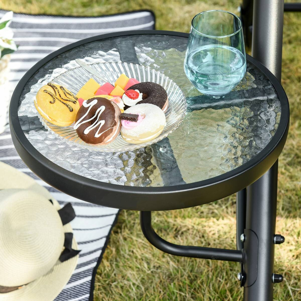 Outsunny Hollywoodschaukel grau Polyester B/H/L: ca. 125x177x271 cm