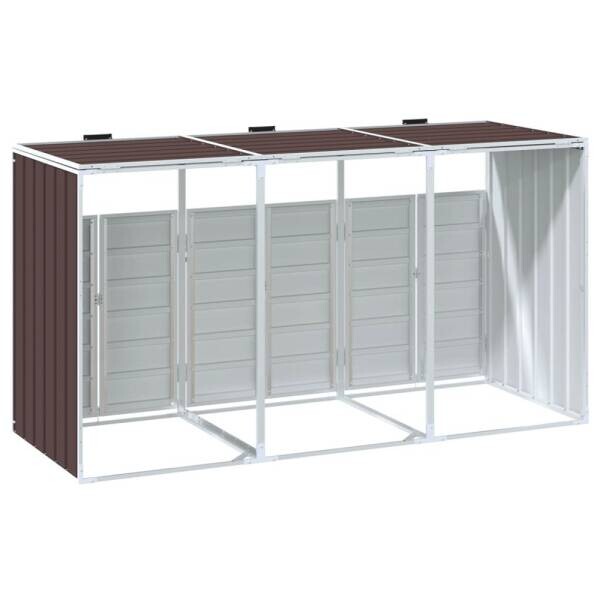 vidaXL Mülltonnenbox braun