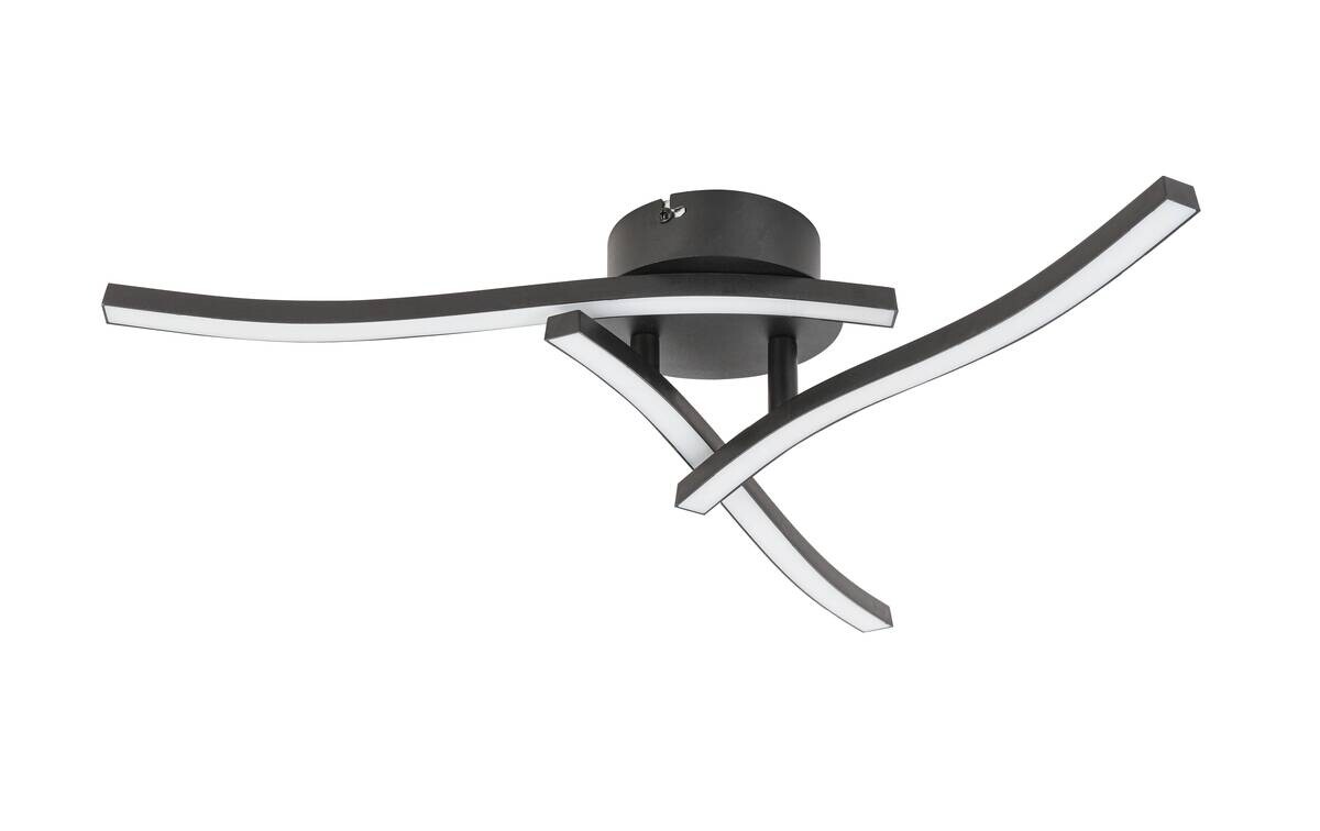 Nolo Deckenleuchte Kim schwarz Metall B/H/L: ca. 50x12x50 cm