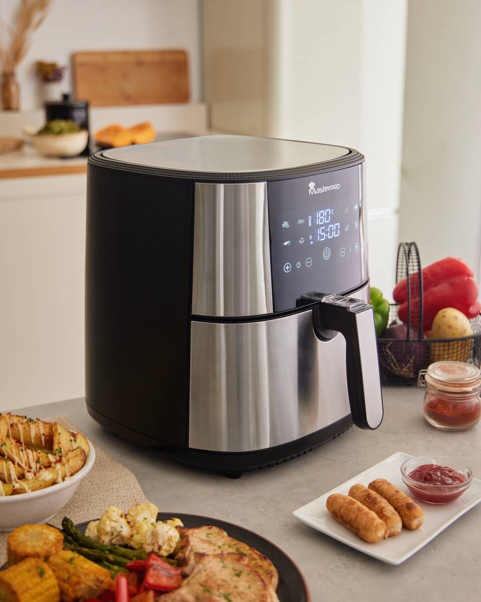 MASTERPRO Heißluftfritteuse BGMP-9167 silber Kunststoff B/H/T: ca. 36x39,5x41 cm ca. 6 l