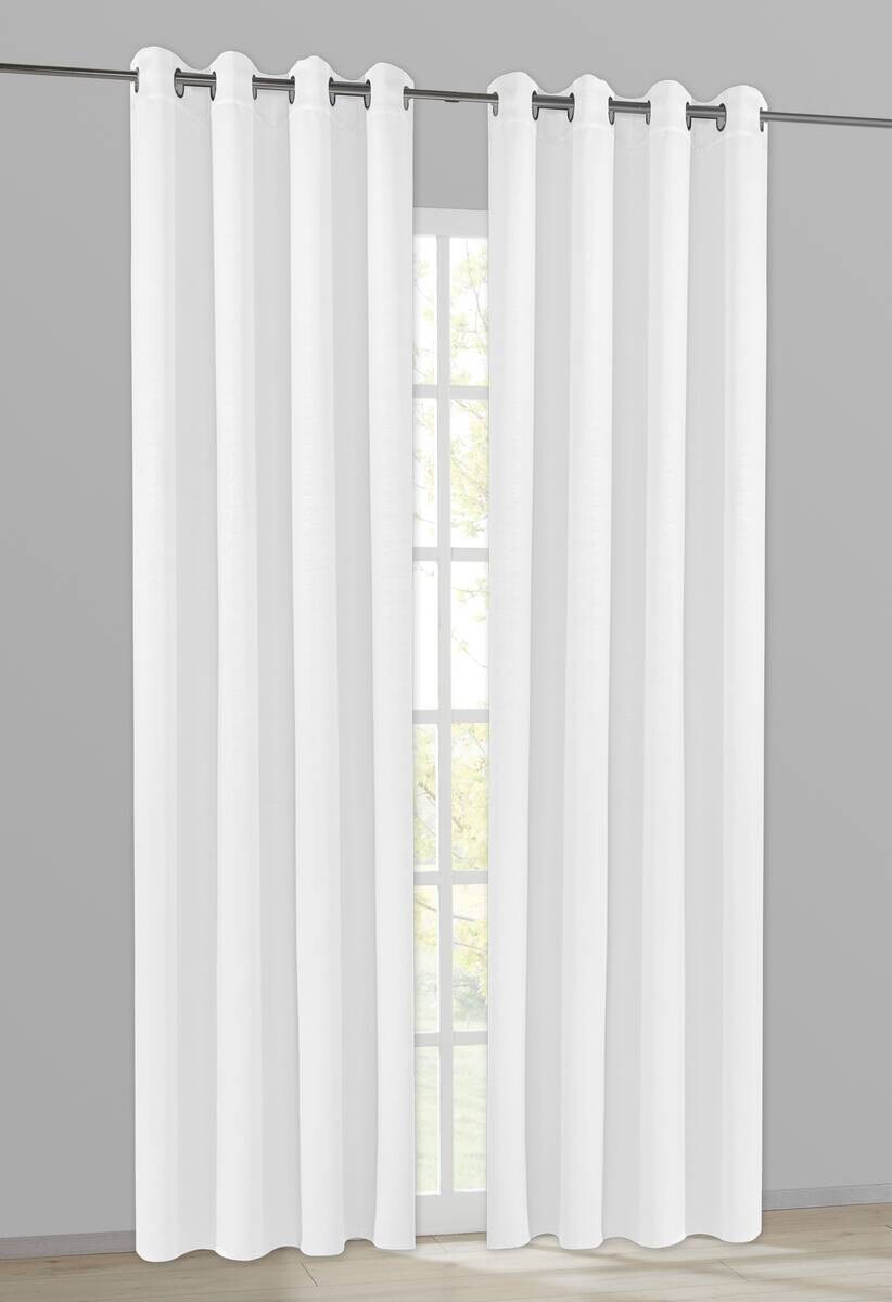 Happy Home Ösenvorhang Freiburg weiß B/L: ca. 140x235 cm