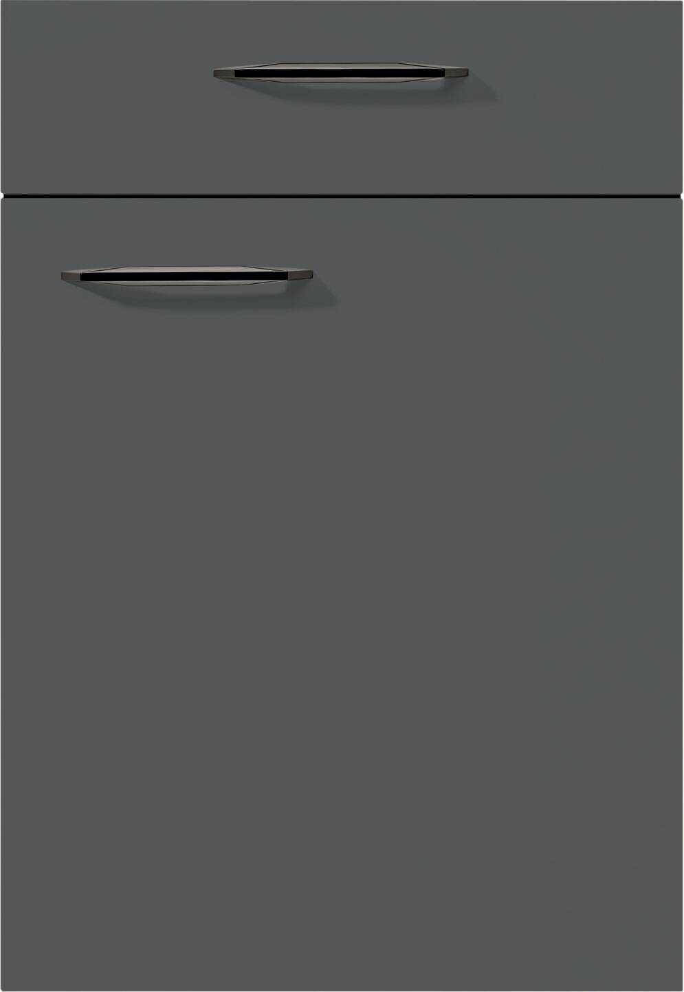 nobilia Doppelblock Touch schwarz Lacklaminat supermatt B/T/L: ca. 150x60x260 cm