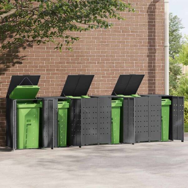vidaXL Mülltonnenbox anthrazit