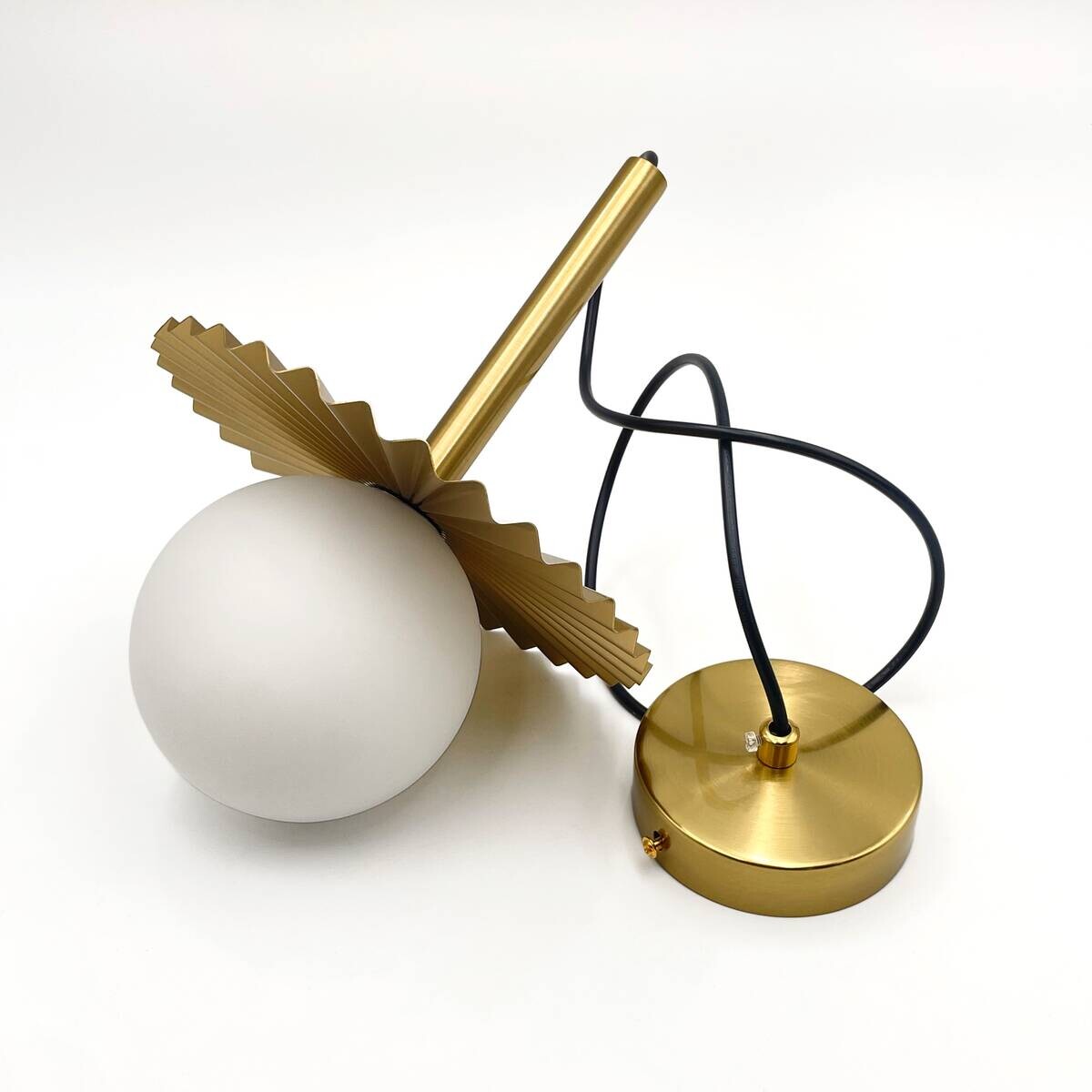 Lamkur Hängeleuchte Kupfer Glas Stahl B/H/L: ca. 120x20x20 cm G9 1 Brennstellen