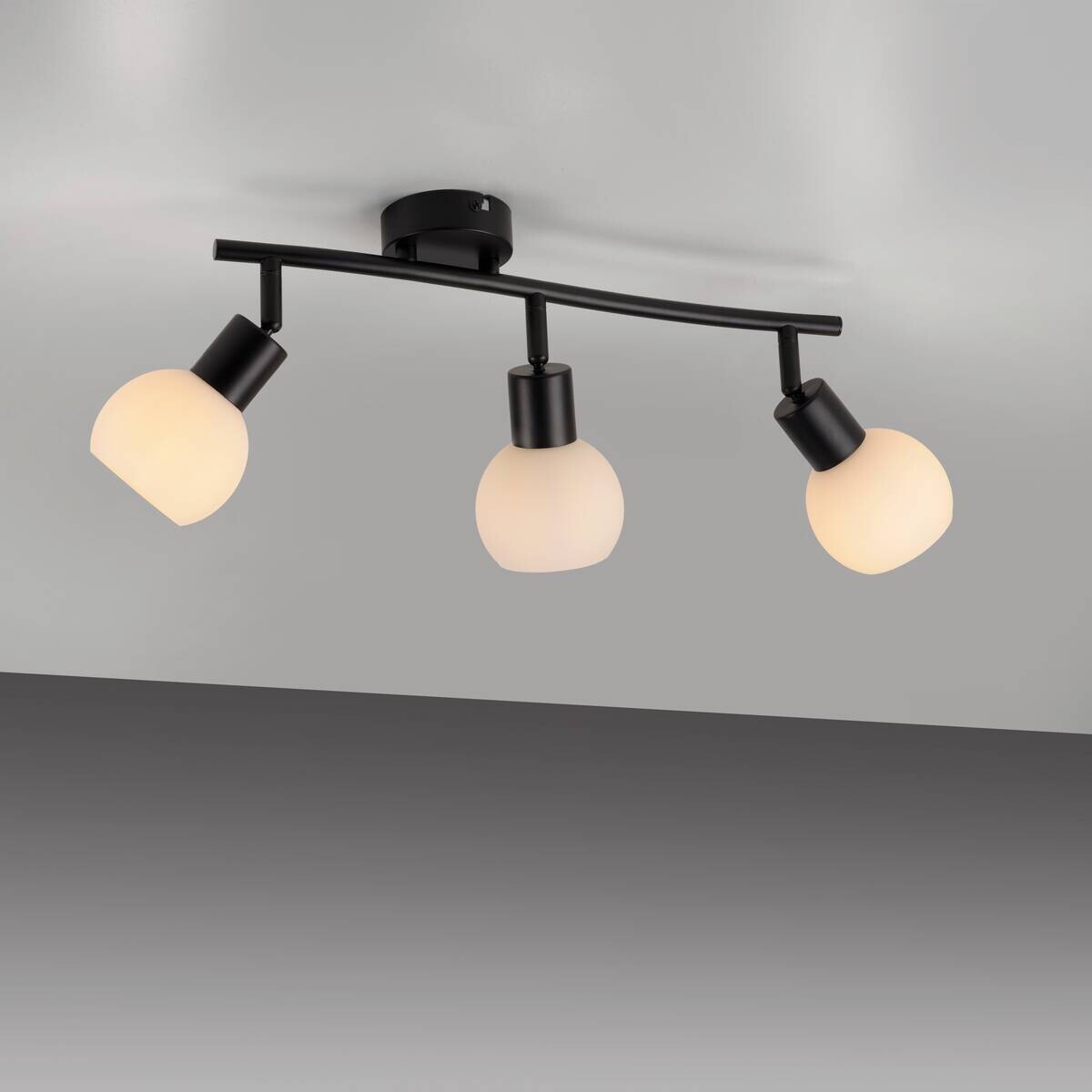 Just Light Spot 3flg. Loki schwarz B/H/L: ca. 26x20x56 cm E14 3 Brennstellen