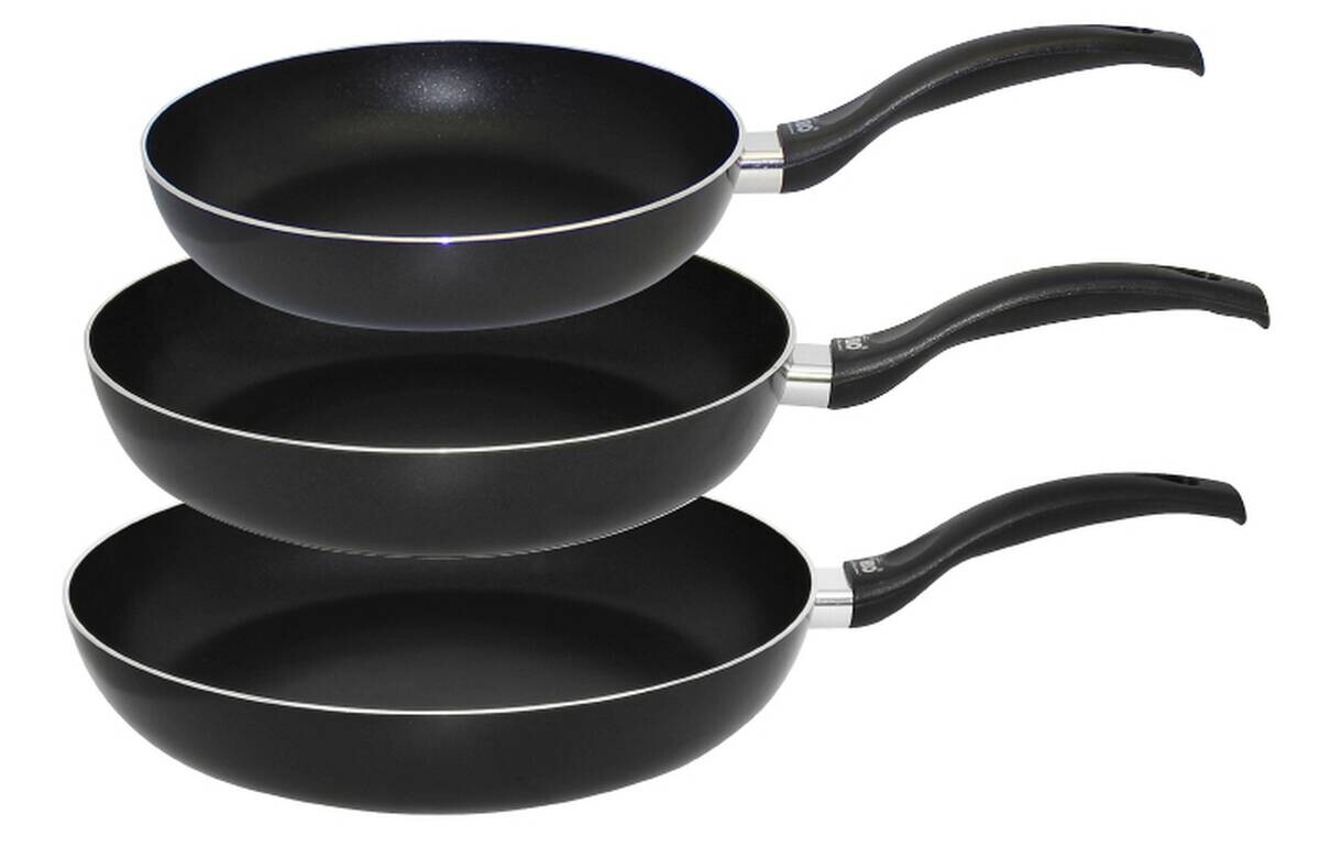 Pfannenset Ducto schwarz Aluminium 3 tlg.