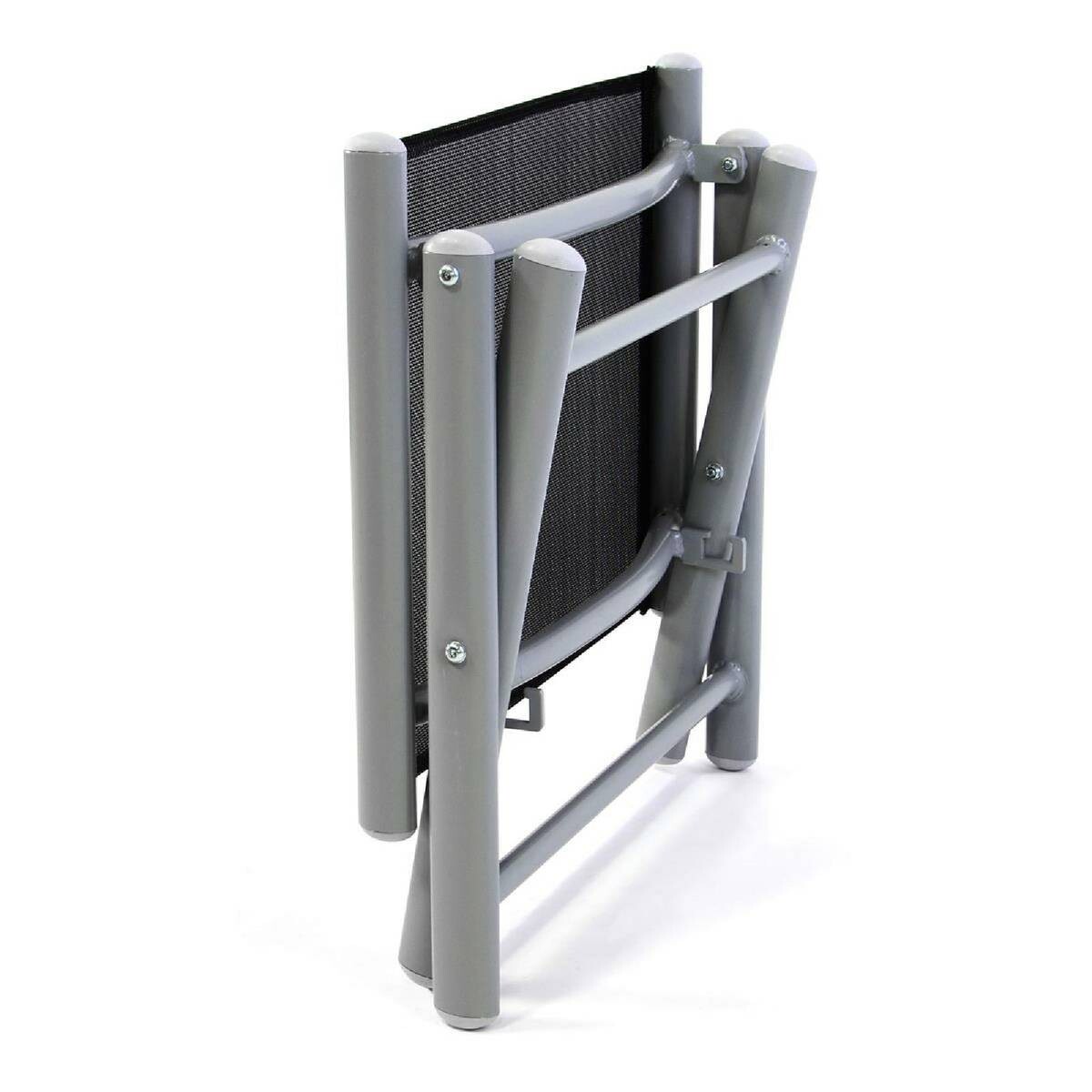 VCM Gartenhocker schwarz Aluminium B/H/T: ca. 43x40x40 cm
