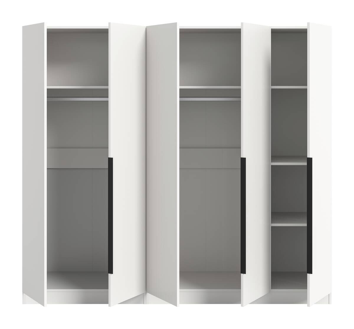 Kleiderschrank KOPENHAGEN weiß B/H/T: ca. 200x181x52 cm
