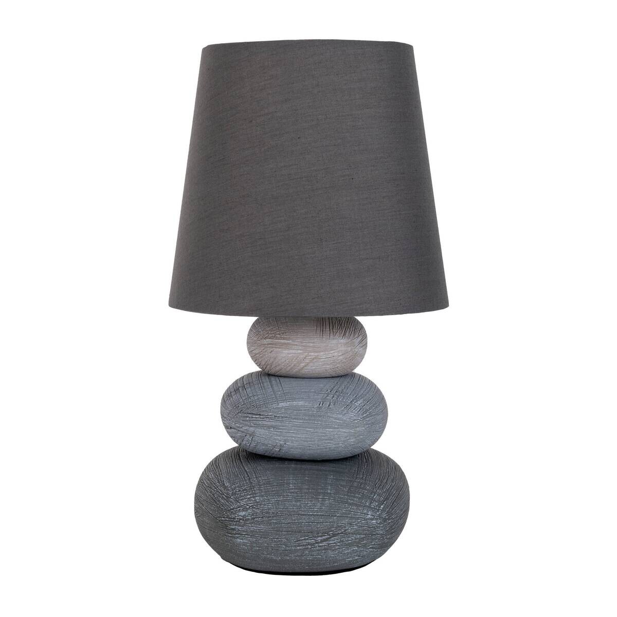 Näve Leuchten Tischleuchte 3045216 grau Keramik B/H/T: ca. 16x31x16 cm E14 1 Brennstellen