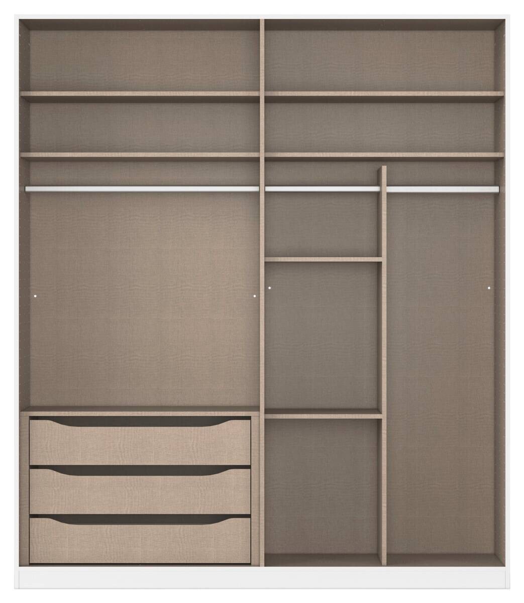 Kleiderschrank Alabama grau B/H/T: ca. 181x210x54 cm