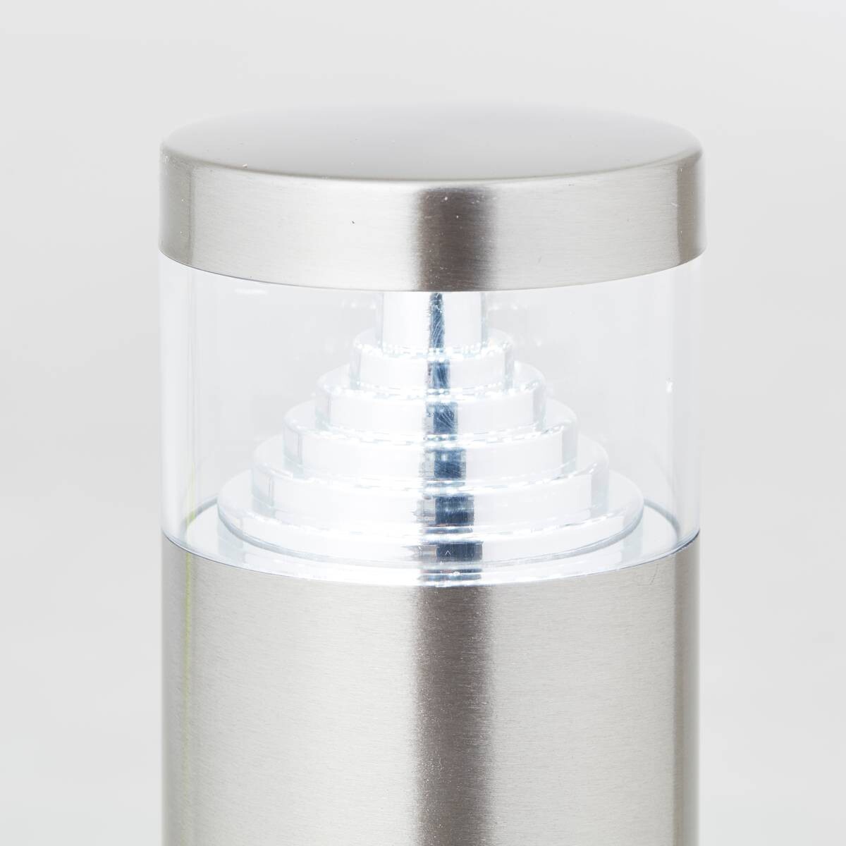 Außenstandleuchte G43484/82 Edelstahloptik B/H/T/D: ca. 7,5x30x7,5x7,5 cm