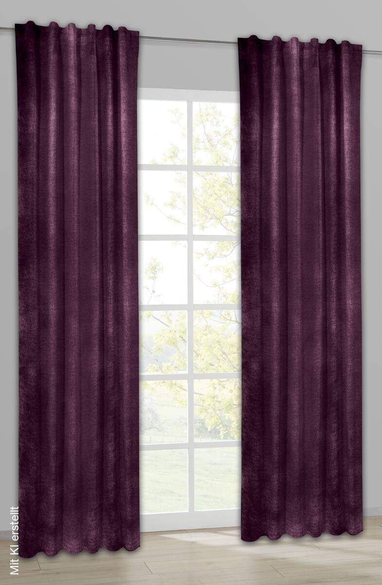 Kombivorhang Noblesse aubergine 100% Polyester B/L: ca. 140x245 cm