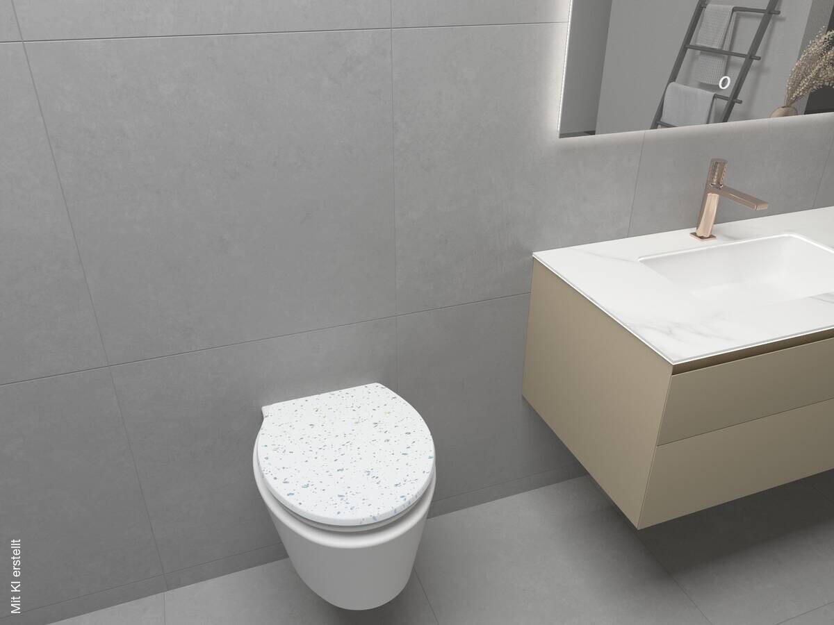 POCOline WC-Sitz Shiny weiß weiß MDF