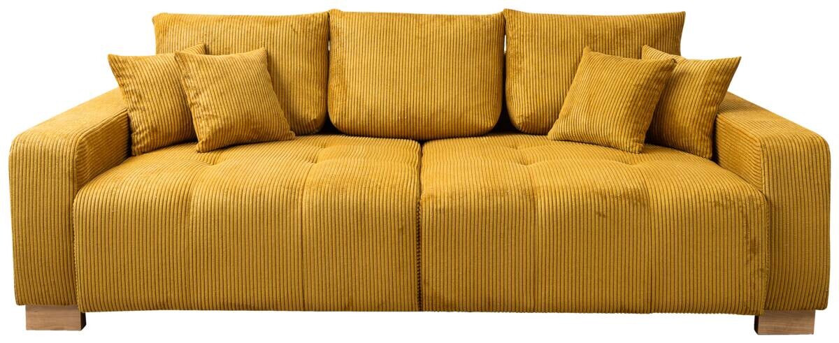 Big Sofa senf Microfaser B/H/T: ca. 248x80x114 cm