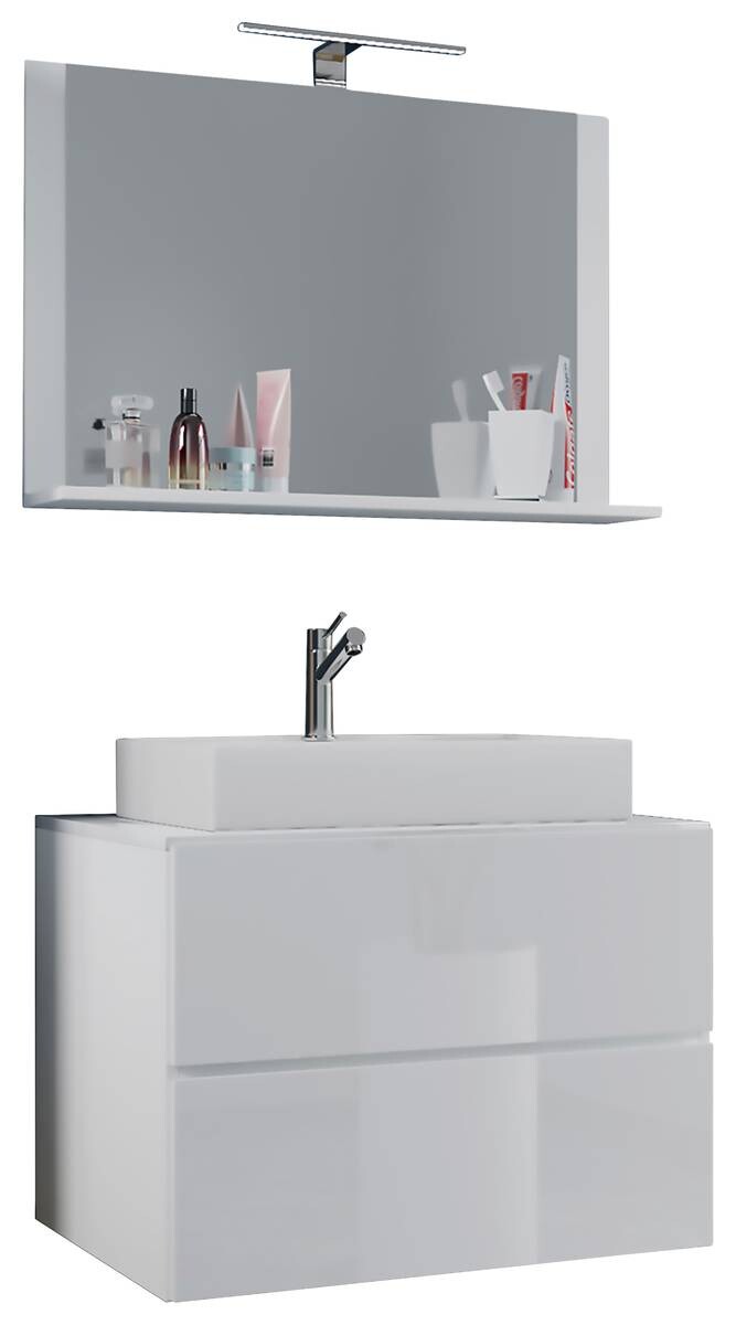 Waschplatz 3tlg-Lendas weiß weiß B/H/T: ca. 61x134x51,4 cm