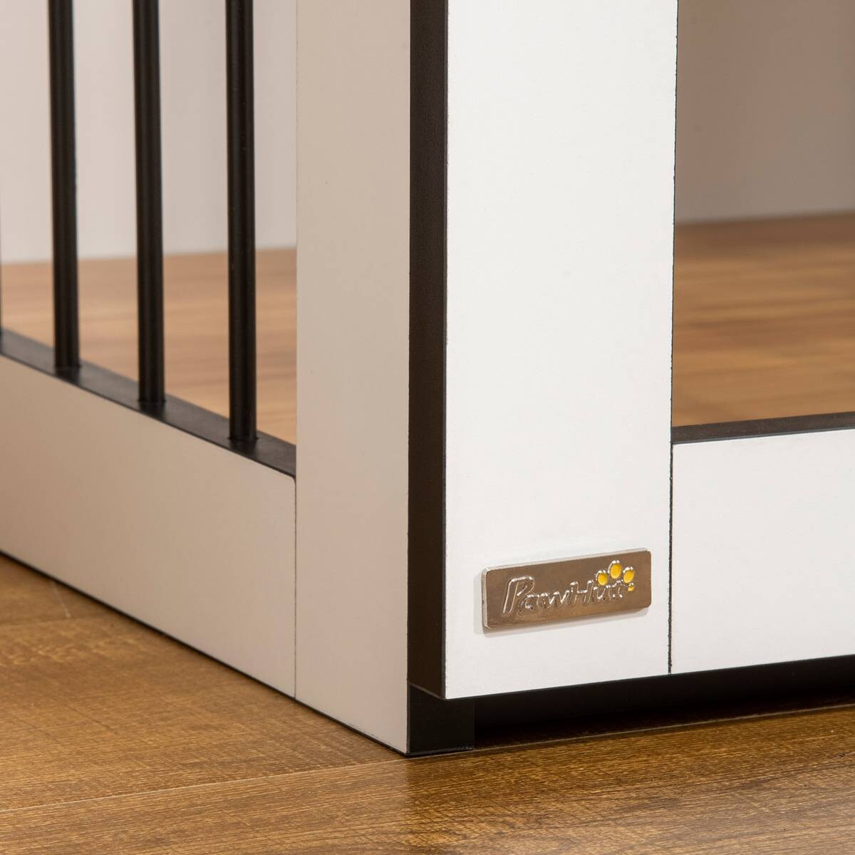 PawHut Hundekäfig weiß Spanplatte B/H/L: ca. 60x76x106 cm