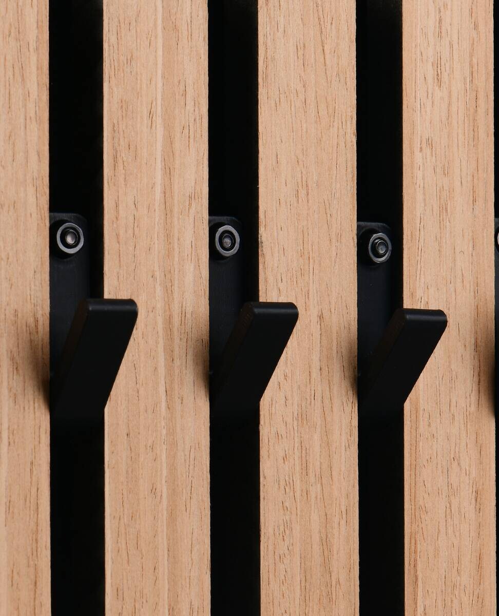 Schlüsselboard Grace Eiche Nachbildung schwarz MDF Filz B/H/T: ca. 31x20x1 cm