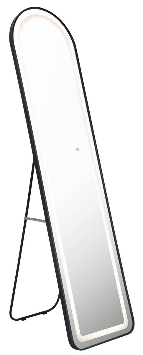 LED-Spiegel schwarz B/H/L: ca. 50x160x40 cm