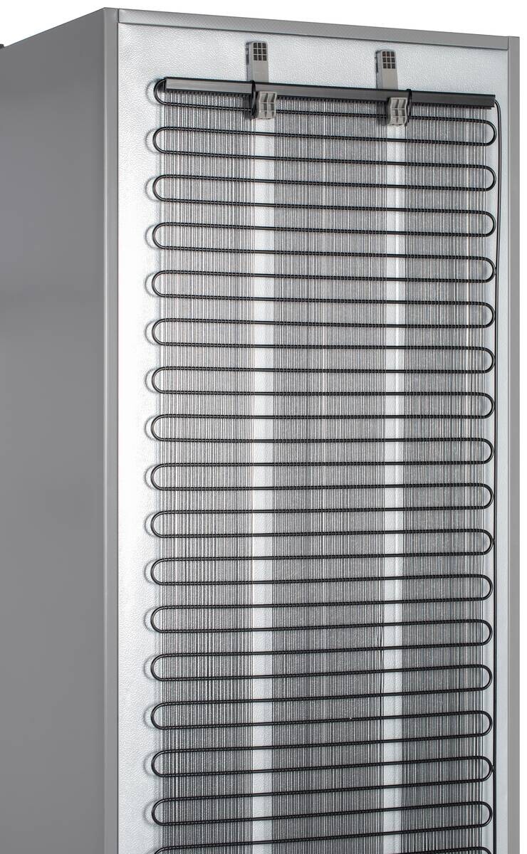 POCOline Kühl-/Gefrierkombination KGK201-378BIXD Edelstahloptik B/H/T: ca. 60x201x70 cm