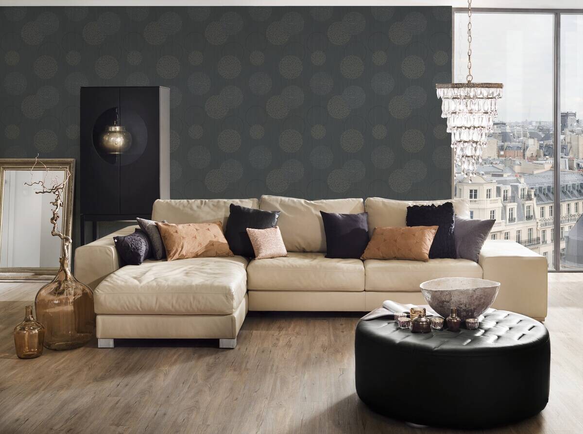 A.S.Creation Vliestapete Black & White Punkte grau B/L: ca. 53x1005 cm