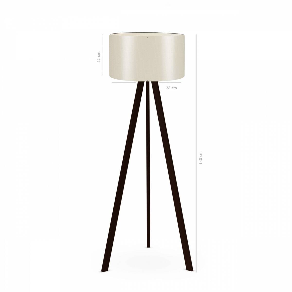 Opviq Stehlampe MDF PVC B/H/T/L/D: ca. 38x140x38x38x38 cm E27 1 Brennstellen