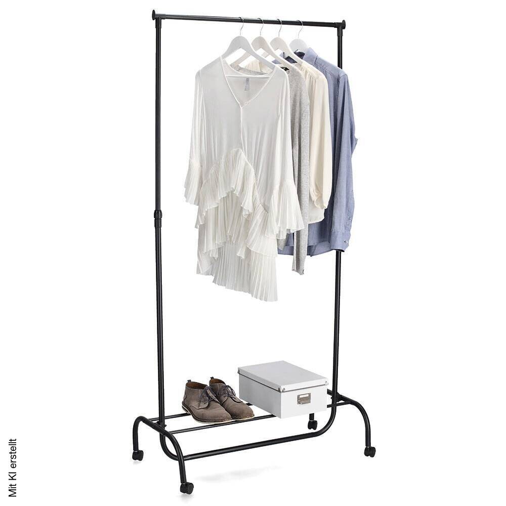 Zeller Kleiderständer schwarz Kunststoff B/H/L: ca. 43x175x86 cm
