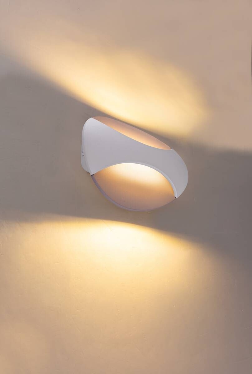 GLOBO LED-Wandleuchte weiß Metall B/H: ca. 21x15 cm 1 Brennstellen