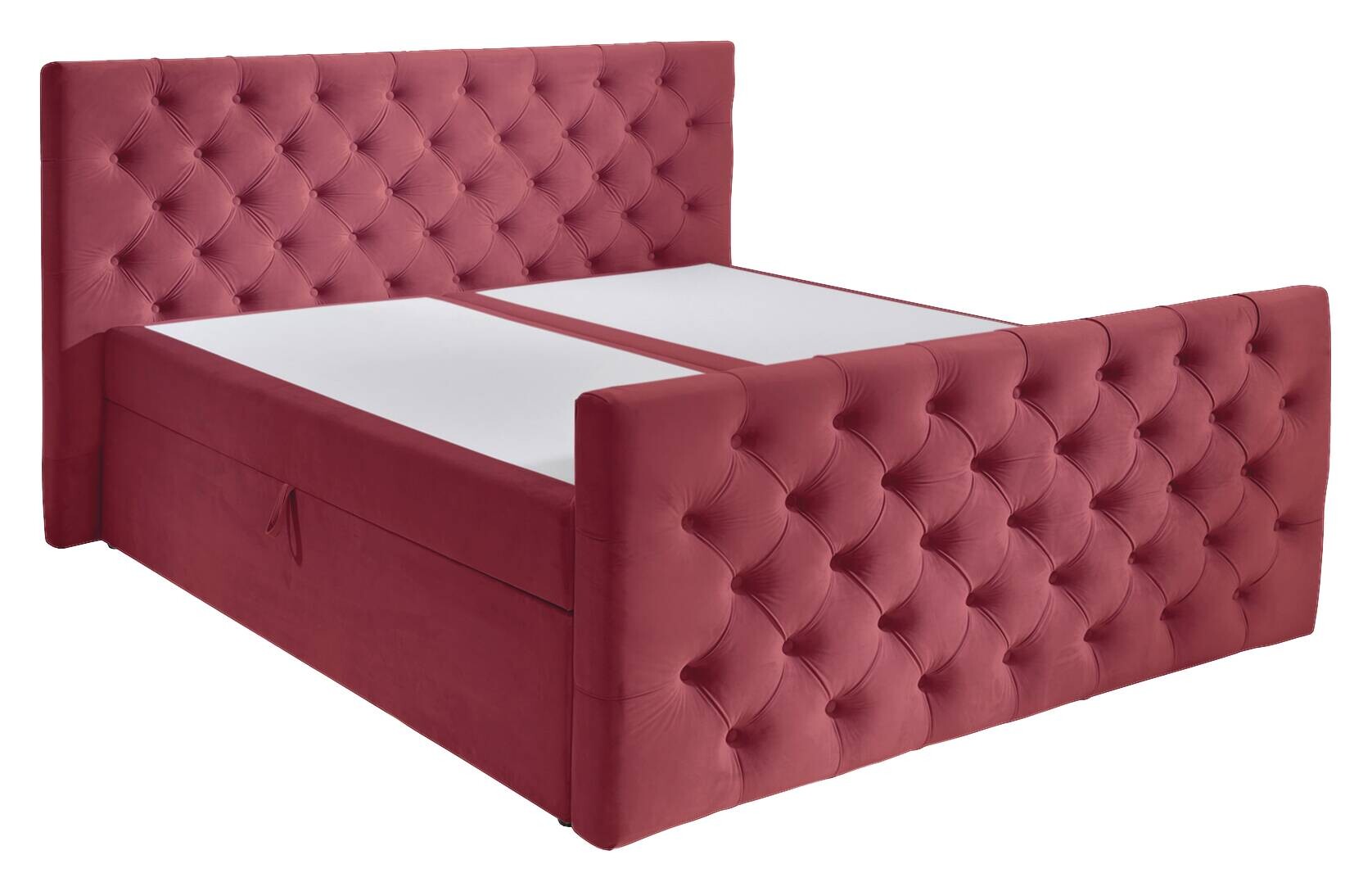 Boxbett Glow burgund Liegefläche B/L: ca. 160x200 cm