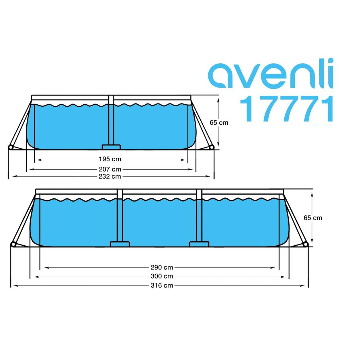 Avenli Pool B/H/L: ca. 208x66x300 cm