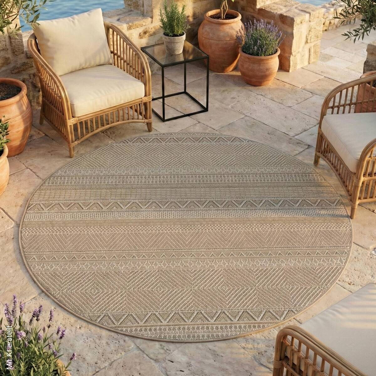 Ayyildiz Flachwebteppich DESERT beige D: ca. 160 cm