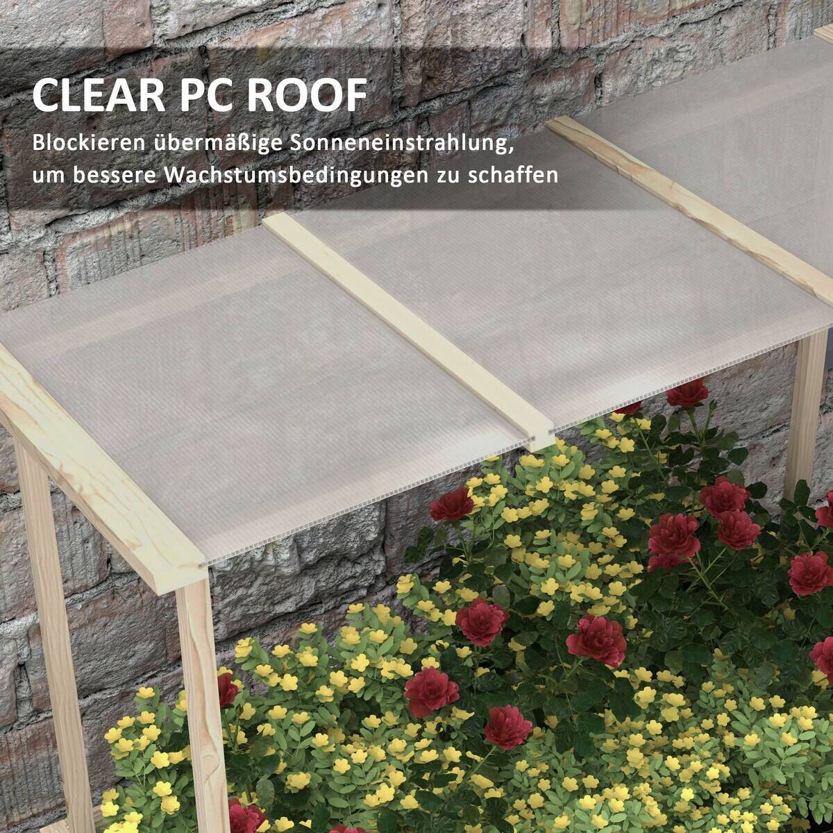 Outsunny Hochbeet natur Edelstahl B/H/L: ca. 60x110x152 cm