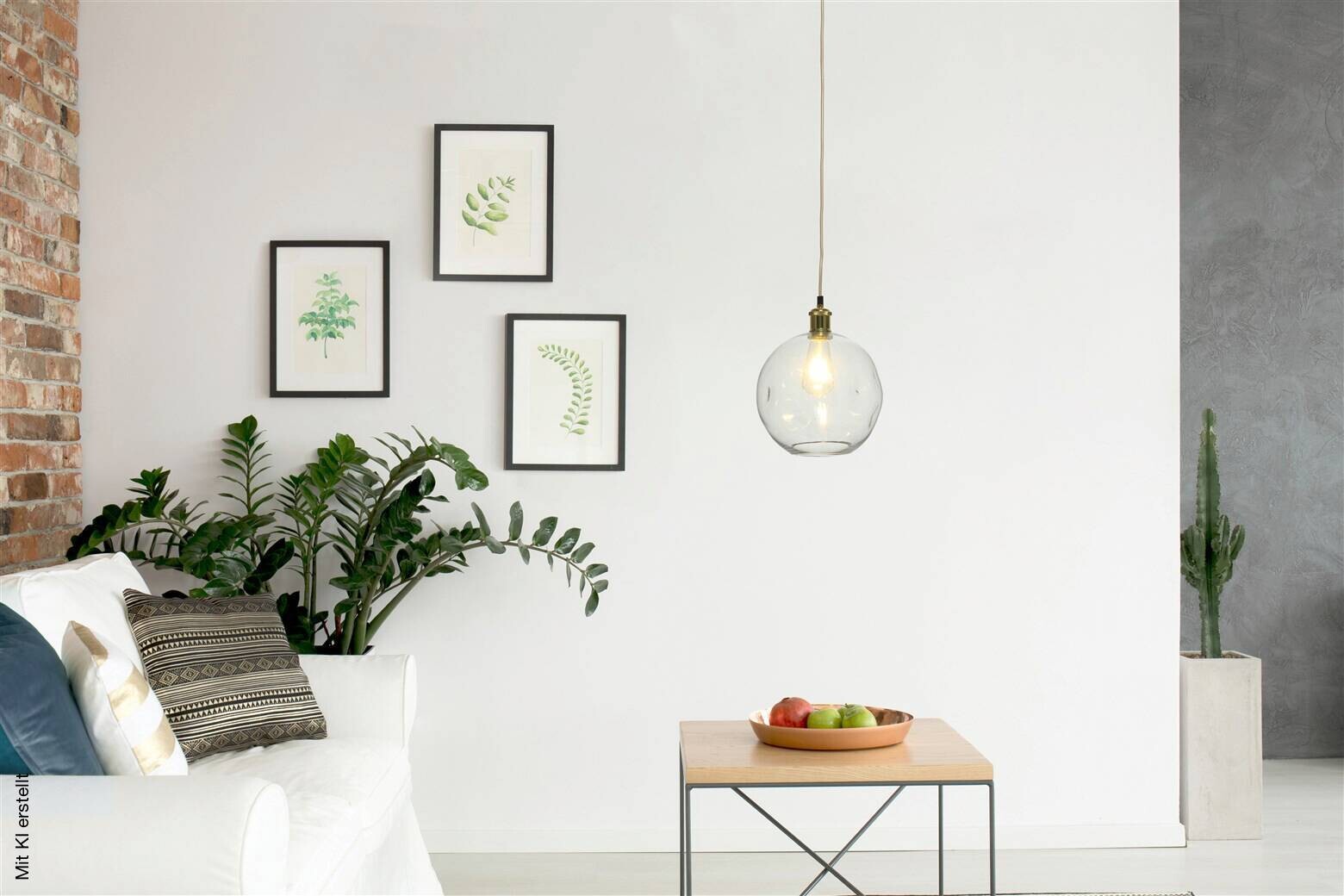 Kayoom Pendelleuchte klar Glas B/H/L: ca. 26x32x26 cm E27 1 Brennstellen