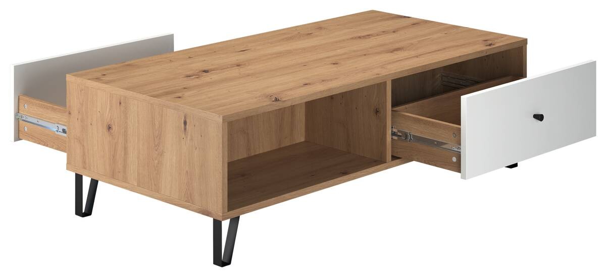 TV-Lowboard Touch Eiche Artisan Nachbildung weiß matt B/H/T: ca. 110x37x60 cm
