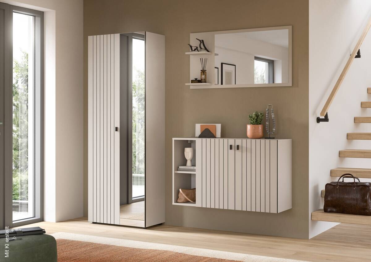 Garderobenschrank STATION Cashmere B/H/T: ca. 70x192x37 cm