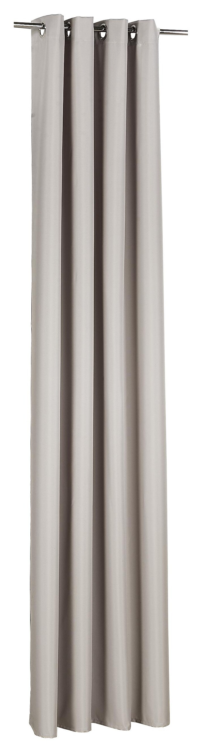 POCOline Ösenvorhang Sorrento silber 100% Polyester B/L: ca. 140x245 cm