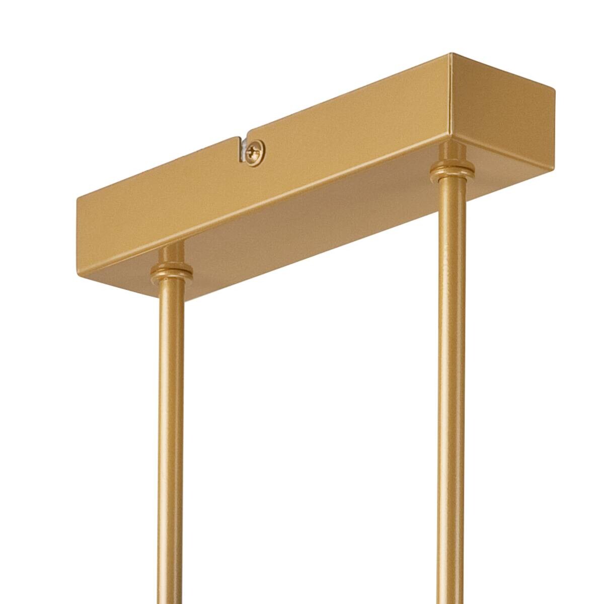 Lamkur Deckenleuchte gold Stahl B/H/L: ca. 53x32x53 cm E27 4 Brennstellen