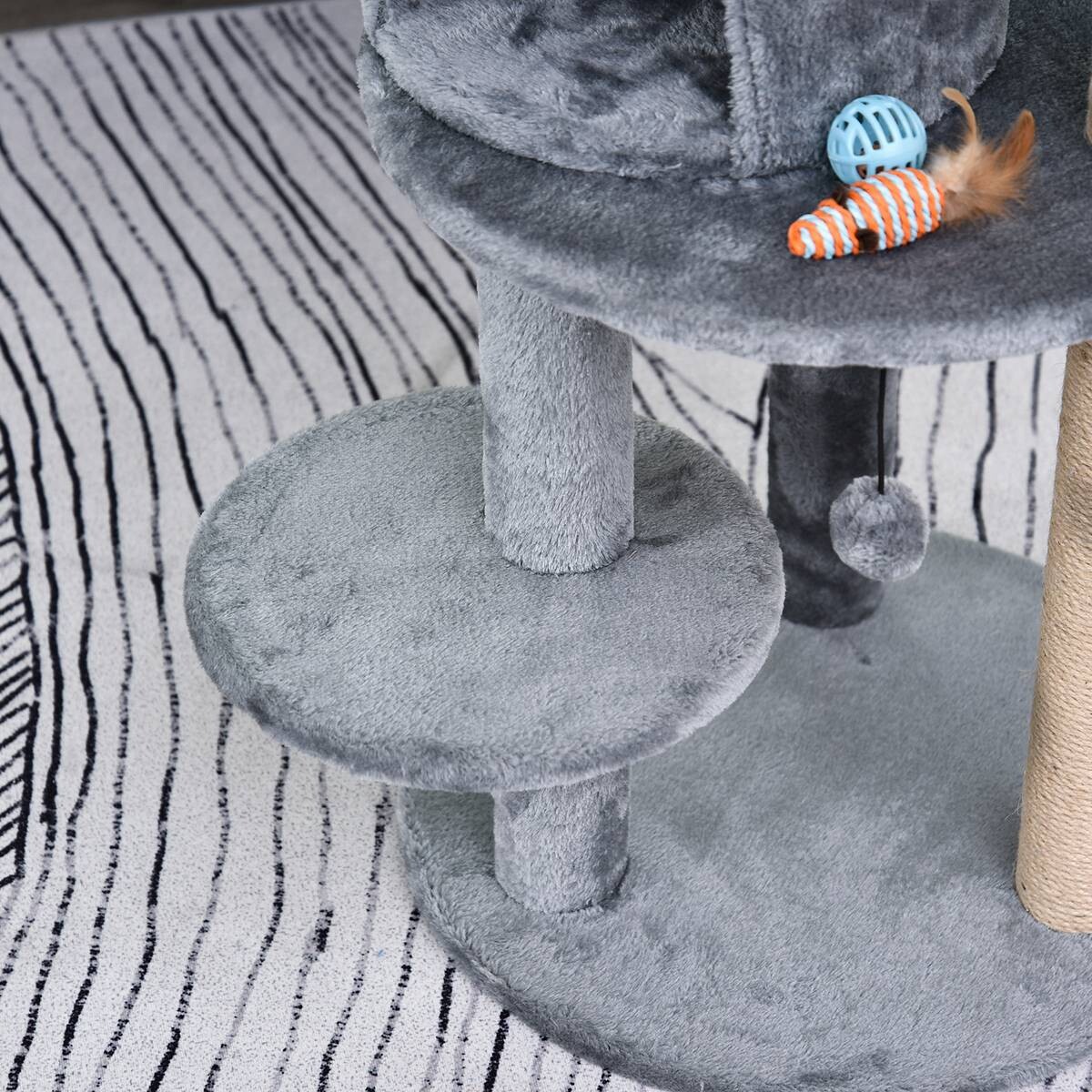 PawHut Katzenbaum grau Sisal B/H/L: ca. 48x104x48 cm