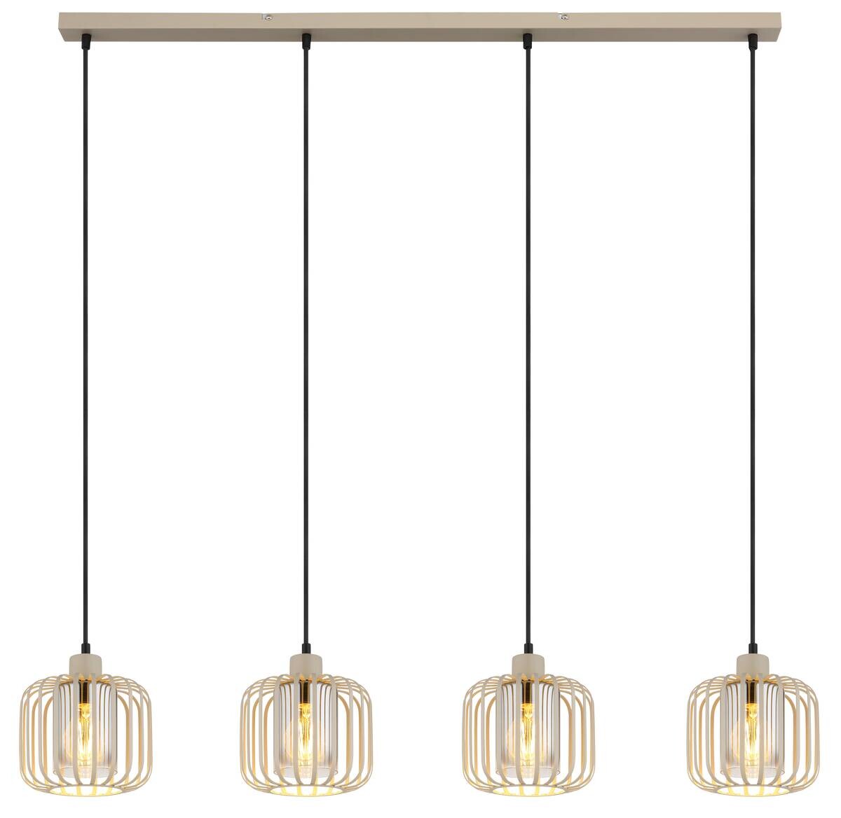 GLOBO Pendelleuchte Metall B/H/T/L: ca. 18x120x108x108 cm E27 4 Brennstellen