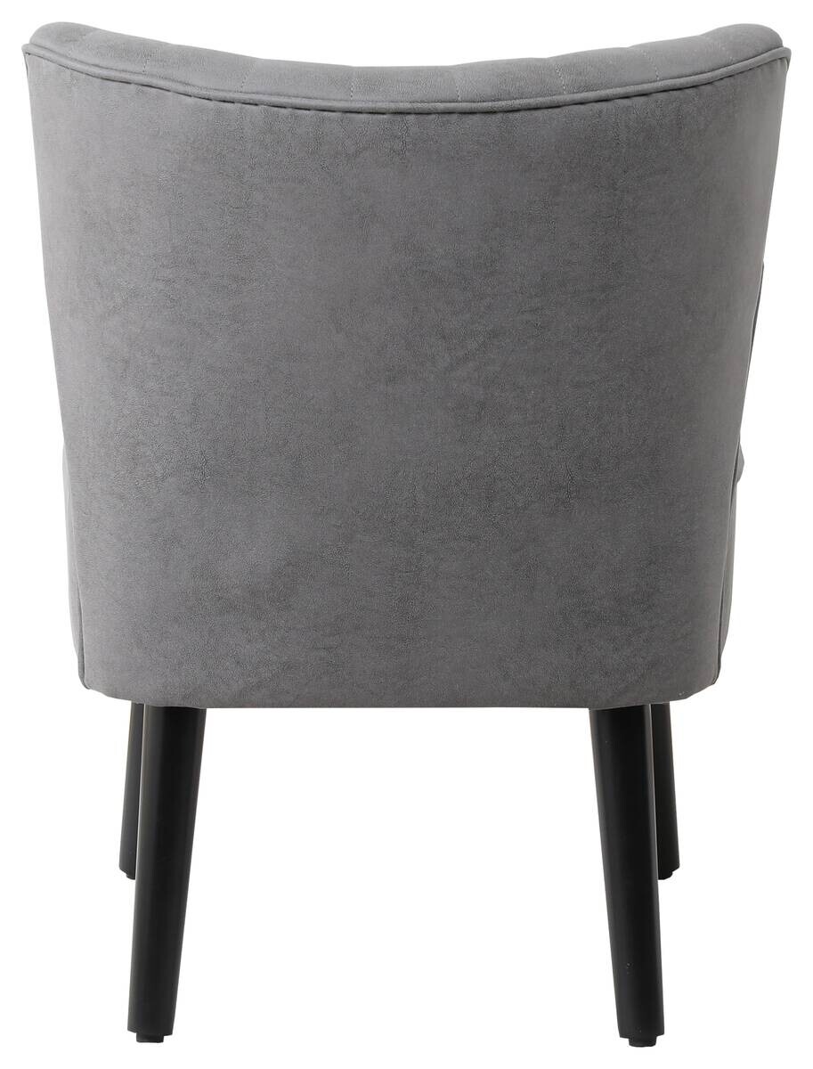 Sessel Emily grau Vintage Microfaser B/H/T: ca. 57x76x72 cm