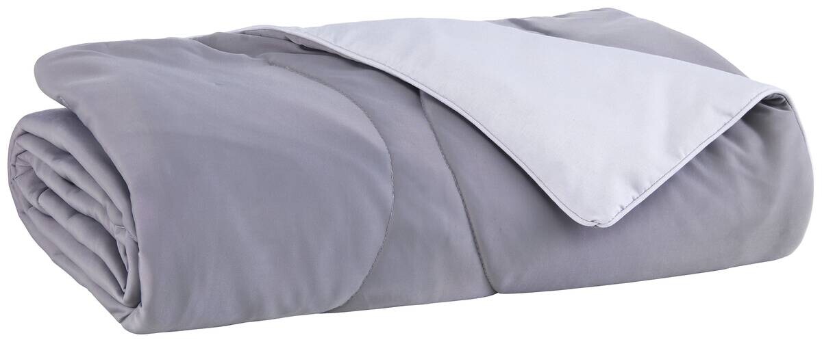 Steppbett grau Füllung: 100% Polyester Oberseite: 100% Polyamide Unterseite: 100% Polyester B/L: ca. 135x200 cm