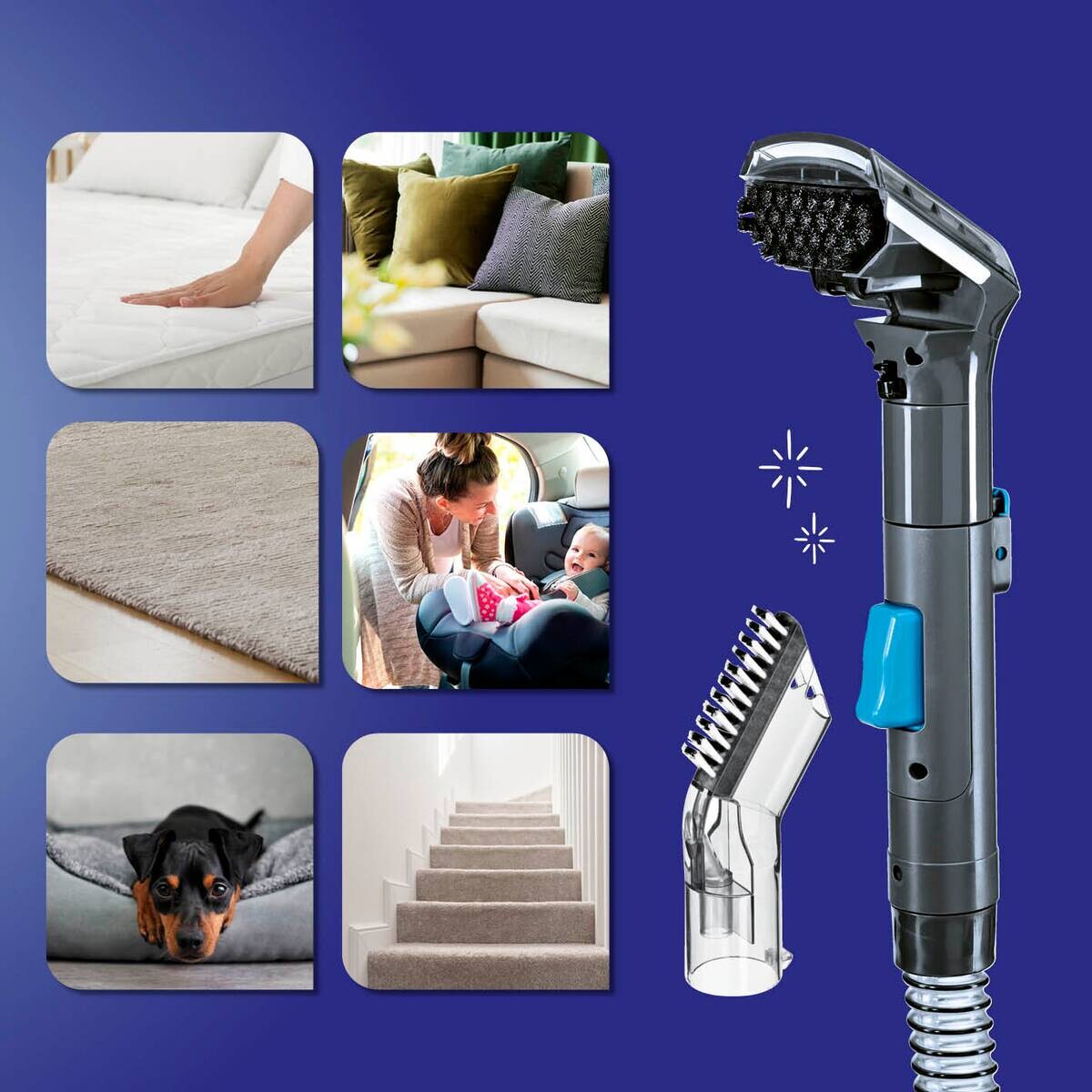 Lichterblitz Staubsauger 19121 blau grau Kunststoff B/H/L: ca. 24,5x37x40,5 cm