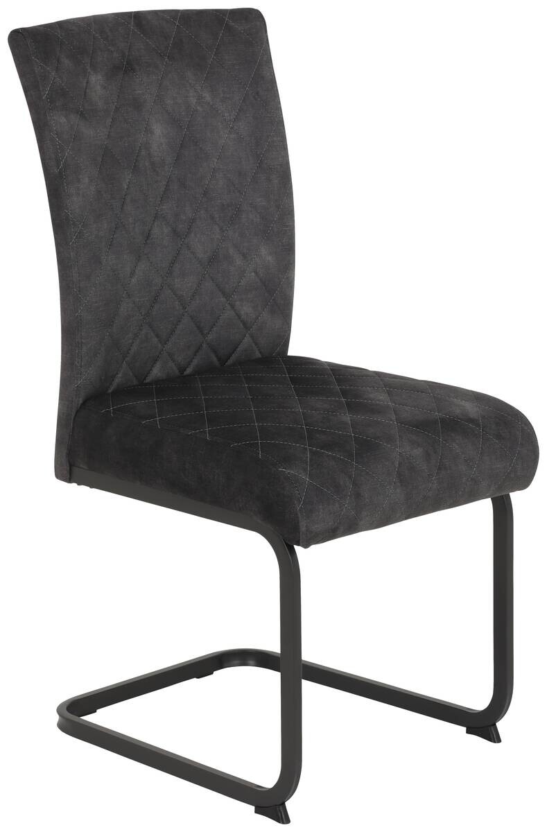Schwingstuhl Rachel I, 2er-Set anthrazit Microfaser B/H/T: ca. 46x96x60 cm