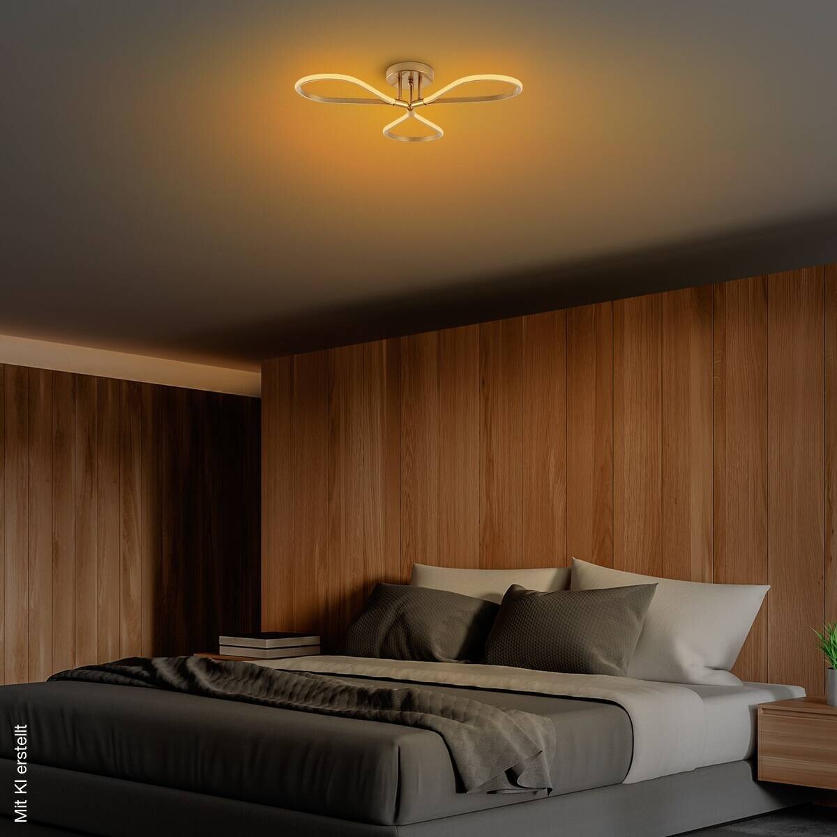 Opviq LED-Pendelleuchte gold B/H/T: ca. 68x14x68 cm 3 Brennstellen