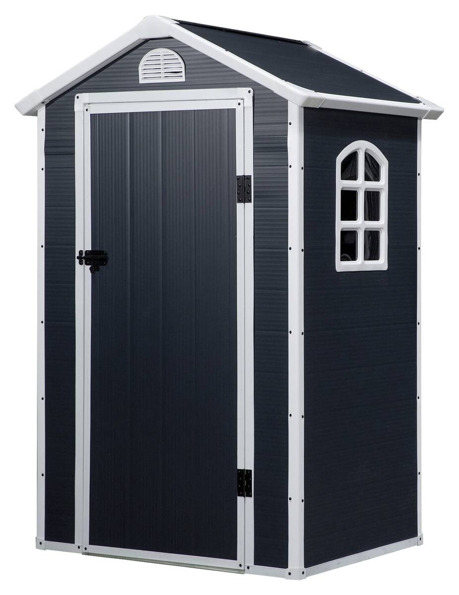Outsunny Gartenhaus grau B/H/L: ca. 104x204x134 cm