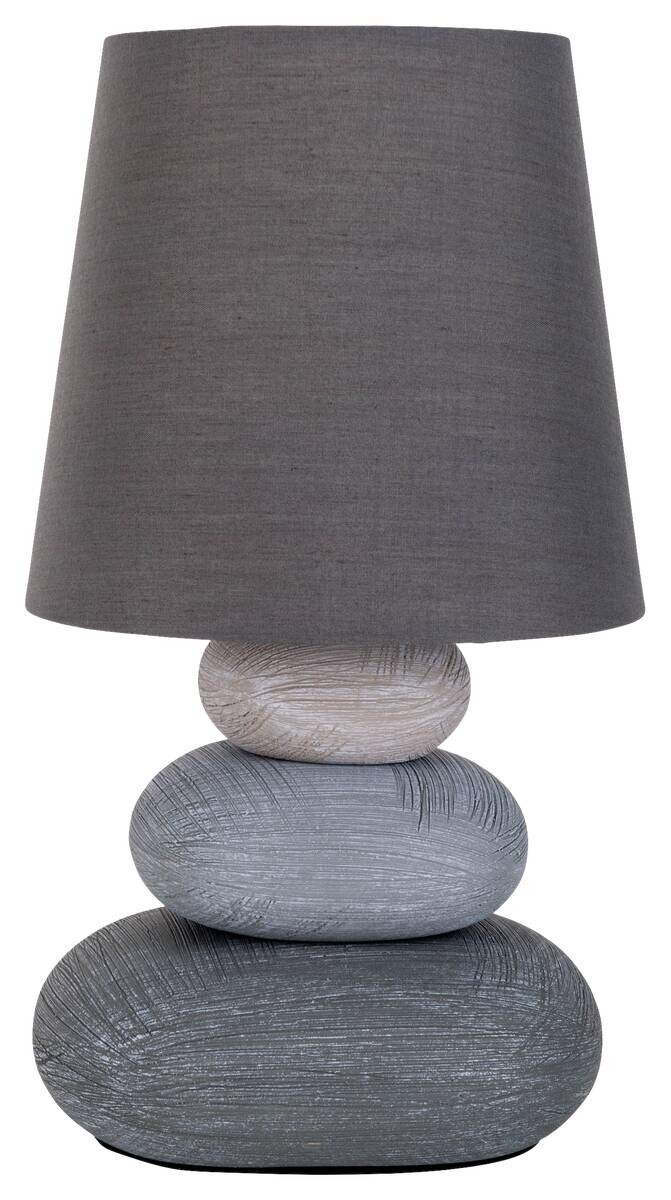 Näve Leuchten Tischleuchte 3045216 grau Keramik B/H/T: ca. 16x31x16 cm E14 1 Brennstellen