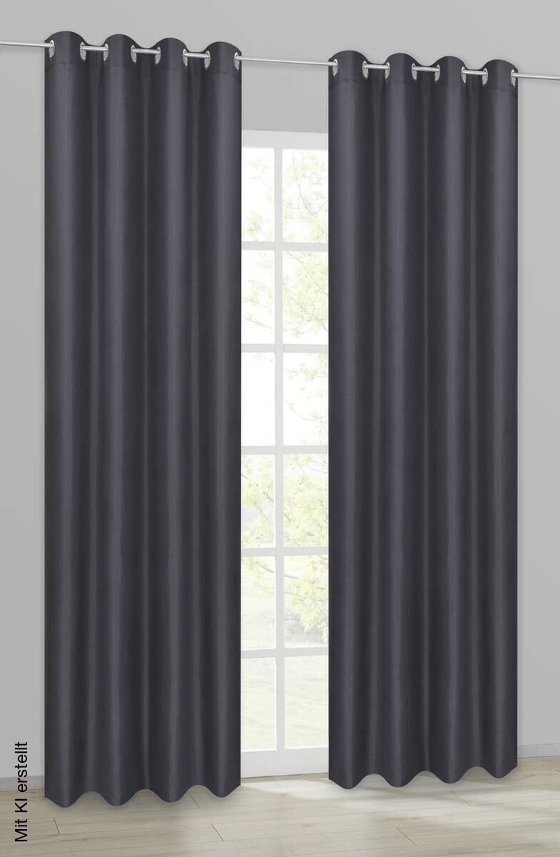 ACUS design collection Ösenvorhang Barnaby schwarz B/L: ca. 140x235 cm