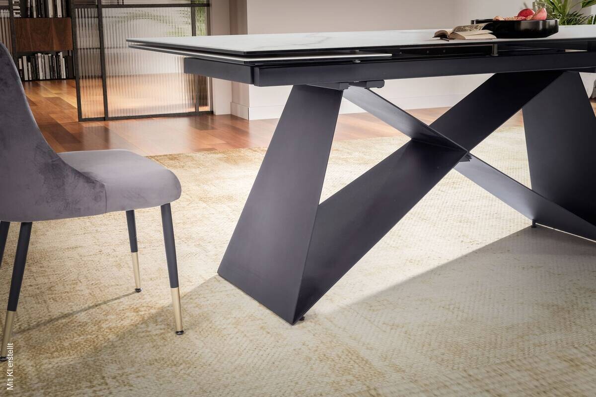Esstisch weiß Marmor Optik B/H/T: ca. 180x76x95 cm